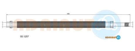 VW Шланг тормозной зад. LT 03- ADRIAUTO 55.1257
