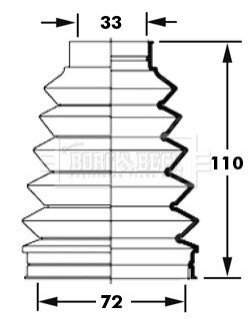 Пыльник приводного вала к-т BORG & BECK BCB6000