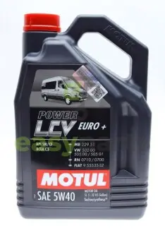 Олива 5W40 Power LCV Euro+ (5L) (106132)(MB 229.51/VW 502 00/505 00/505 01/RN0710/RN0700/9.55535-S2) MOTUL 872151