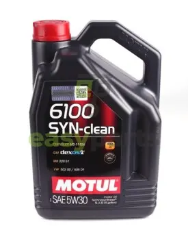 Олива 5W30 6100 SYN-clean (5 л) (CHRYSLER MS-11106/GM dexos2TM/MB 229.51/VW 505 00/505 01) MOTUL 814251