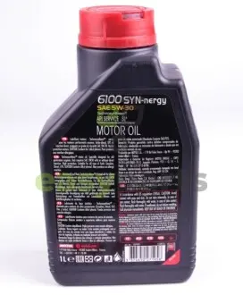 Олива 5W30 Syn-nergy 6100 (1L) (MB 229.5/Renault RN0710/RN0700/VW 502 00/505 00) заміна на 838411 MOTUL 838311