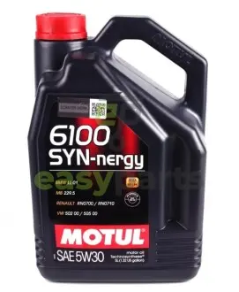 Олива 5W30 Syn-nergy 6100 (5L) (MB 229.5/Renault RN0710/RN0700/VW 502 00/505 00) заміна на 838451 MOTUL 838351