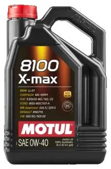 Олива моторна 0W-40 5L 8100 X-MAX MB 229.5/VW502.00/505.00/LL-01 =348206 MOTUL 104533