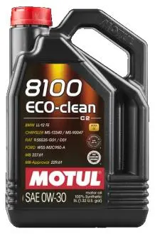Олива мот 0W30 5L 8100 ECO-CLEAN WSS M2C 950A/9.55535-GS1 =868051 MOTUL 102889