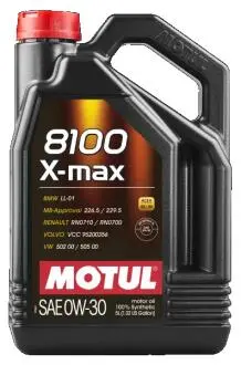 Олива моторна 0W-30 5L 8100 X-MAX MB 229.5/VW502.00/505.00/ =347206 MOTUL 106571