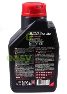 Олива 0W20 ECO-lite SAE 8100 (1л) GM dexos1 GEN3 (104981)/(101525/108534) MOTUL 841111