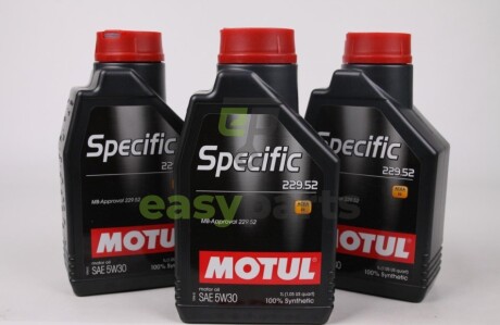 104844 Олива двигуна 1L Specific MB229.52 SAE 5W30 (ACEA C3 API SN/CF MB-Approval 229.52) MOTUL 843611