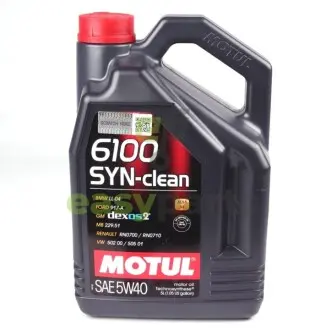 Олива 5W40 6100 SYN-clean (5L) (LL-04/GM-OPEL dexos2TM/MB 229.51/VW 505 00/505 01) заміна на 854351 MOTUL 854251