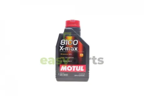 Олива 0W30 8100 X-max (1L) (MB 229.5/VW502.00/505.00/VOLVO VCC 95200356) (106569) MOTUL 347201