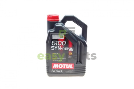 Олива 5W30 Syn-nergy 6100 (4L) (MB 229.5/Renault RN0710/RN0700/VW 502 00/505 00) заміна на 838450 MOTUL 838350