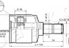 ШРУС Матиз внутренний 0.8/1.0 (98-) (нар 22/вн 19) JAPKO 62W21 (фото 3)