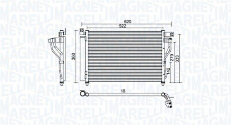 Конденсер кондиціонера MAGNETI MARELLI BC957