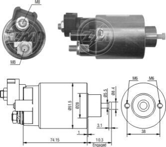 Втягуюче реле стартера ZM ZM994