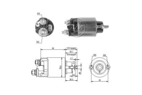 Втягуюче реле стартера ERA ZM705