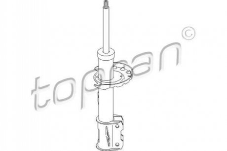 Амортизатор переднiй, лiвий, газовий TOPRAN / HANS PRIES 206868