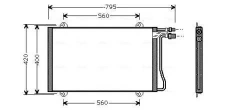 AVA DB Радіатор кондиціонера SPRINTER CONDENSER AVA COOLING MS5219