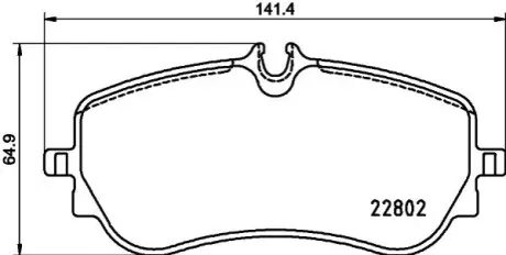Гальмівні колодки MAN TGE VW Amarok, Crafter 2.0/2.0D/3.0D 12.10- HELLA 8DB355037751