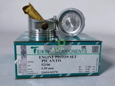 Фото поршні ремонт (+0.50 мм) (к-кт на мотор) Kia PICANTO TEIKIN 52106050 Поршні ремонт (+0.50 мм) (к-кт на мотор) Kia PICANTO TEIKIN 52106050