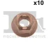 FISCHER Гайка M10x1.5 SiMu SW15 FL Cu (OE - 035578,350944,854976,1061984,1381962) (з мідним покриттям) Fischer Automotive One (FA1) 988-1001.10 (фото 1)