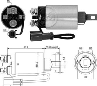 Реле втягивающее стартера ZM ZM2896