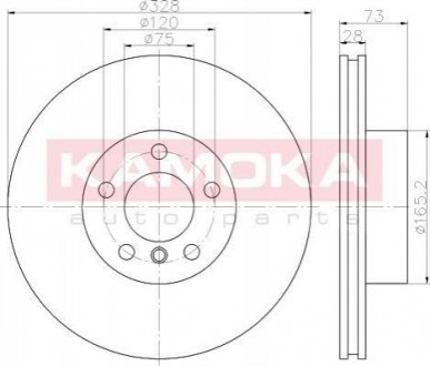 Гальмiвнi диски BMW X3 (F25) 10-/X4 (F26) 14- KAMOKA 103295 (фото 1)