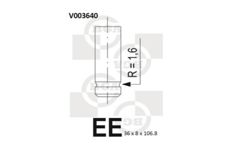 Клапан двигателя BGA V003640