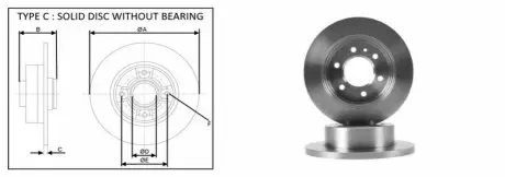 Диск тормозной, лев/прав, задн. APLUS 61320AP