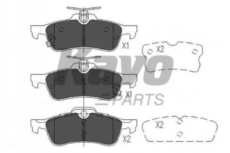 Колодки гальмівні (задні) Honda Civic IX 1.4-2.2D 12- KAVO PARTS KBP-9106