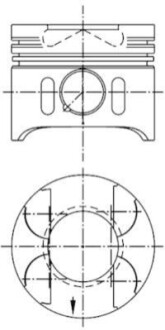 Поршень 0.50 Mercedes Benz W204/211 OM646 03-> (88.51 mm) KOLBENSCHMIDT 41882610 (фото 1)