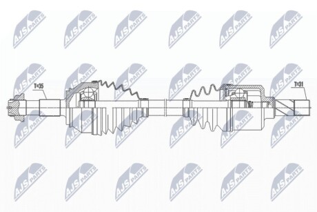 ПОЛУОСЬ NTY NPW-FT-065