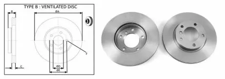 Диск гальмівний Bmw 3 E36 91-01 вентил. APLUS 61375AP