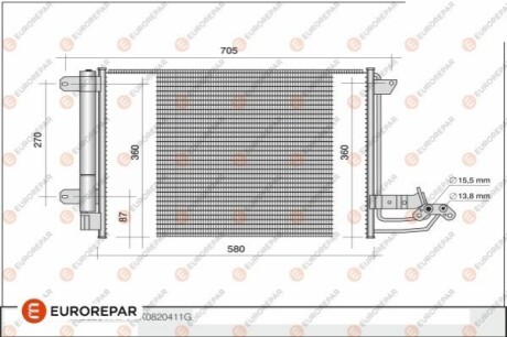 8418991000 РАД?АТОР КОНДИЦ?ОНЕРА Eurorepar 1609634880