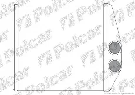 Теплообмінник (опал. салону) Opel Corsa/Combo C Polcar 5556N8-1