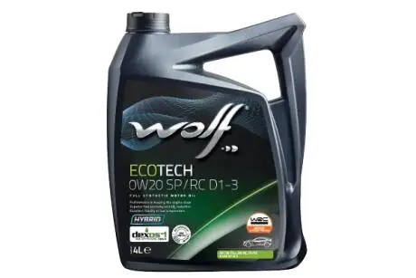 Фото ecotech 0w20 sp/rc d1-3 4lx4 Wolf 1049891 ECOTECH 0W20 SP/RC D1-3 4Lx4 Wolf 1049891