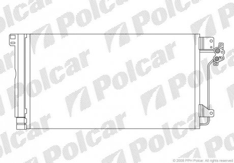 Радиатор кондиционера Polcar 9568K8C1
