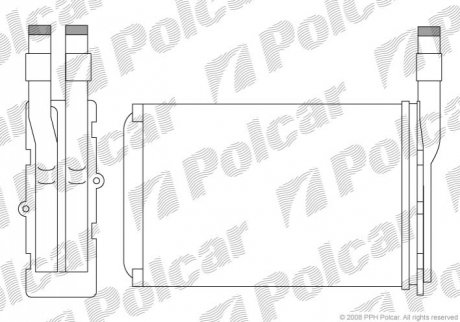 Радiатор пiчки Renault Espace/5/9/11 84-91 Polcar 6005N8-1