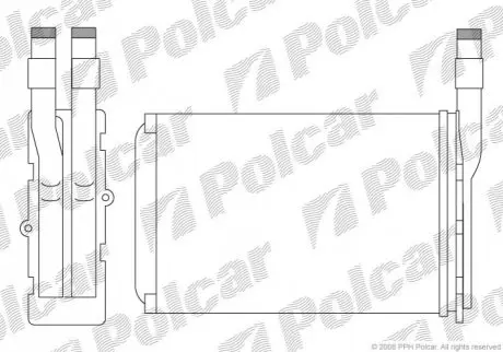 Радiатор пiчки Renault Espace/5/9/11 84-91 Polcar 6005N8-1