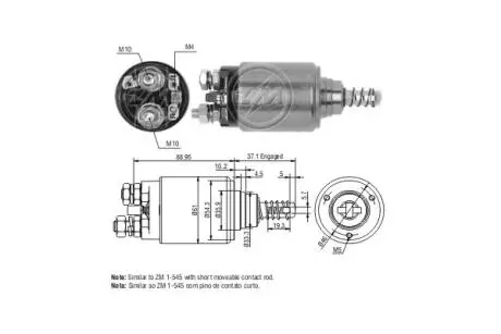 Втягуюче реле стартера ERA ZM545