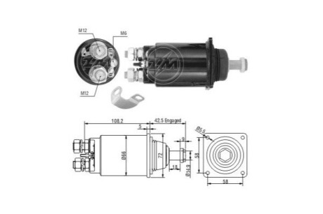 Втягуюче реле стартера ERA ZM832