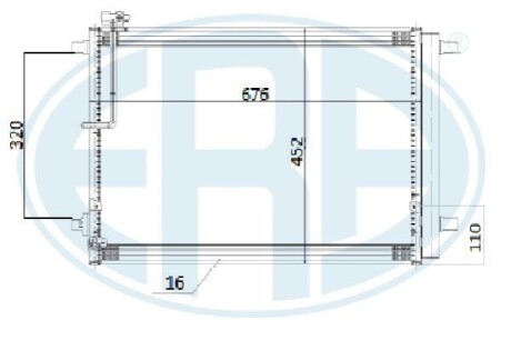 Радіатор кондиціонера ERA 667266