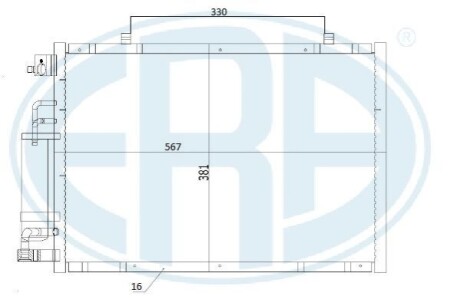 Радіатор кондиціонера ERA 667284
