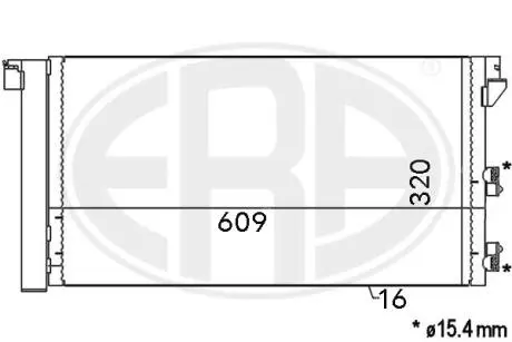 Радиатор кондиционера ERA 667001