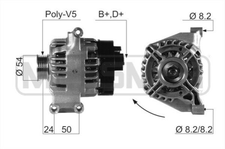 Генератор Fiat Doblo 1.4 10-/Tipo 1.4 -20/Ford Ka 1.2 -16/Opel Combo ERA 210663A