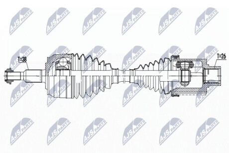 ПОЛУОСЬ NTY NPW-VW-182