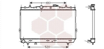 Радіатор охолодження двигуна COUPE/ LANTRA MT- Van Wezel 82002185 (фото 1)