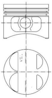Поршень цилиндра ОМП 406 d=93,0 (п/п+ст/к+п/к) (выр-во KS) KOLBENSCHMIDT 40075620