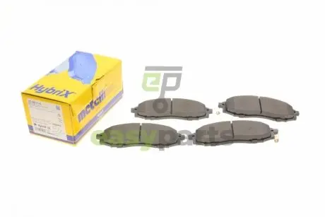 Колодки гальмівні (передні) Nissan Navara/Pick Up 2.4i/2.5 TD 98- (Akebono) Metelli 22-0611-0