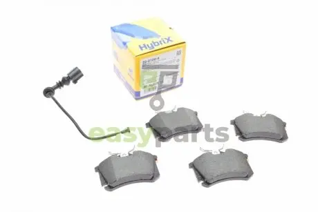 Колодки гальмівні (задні) Skoda Fabia 99-/VW Caddy/Golf 03-16/Passat B5 96-05/Polo 01- (+датчик) Metelli 22-0100-4