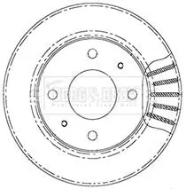 - Диск гальмівний (2 шт) BORG & BECK BBD5007