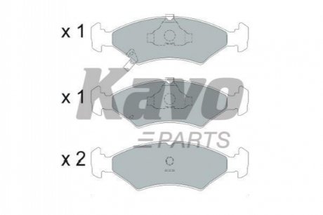 KIA Тормозные колодки дисковые передн.Shuma 98- KAVO PARTS KBP-4026